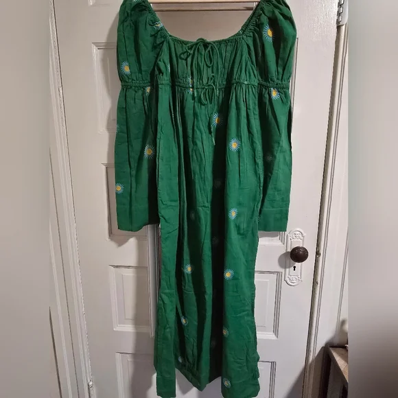 Free People Emory Embroidered Midi Dress Size XS - Picture 5 of 15